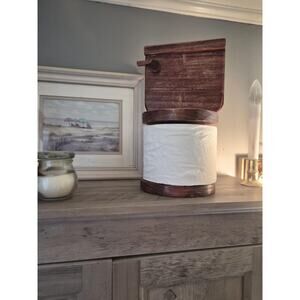 Handcrafted Wooden Toilet Paper Holder